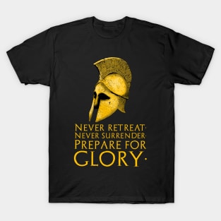 Motivational Inspiring Ancient Greek Spartan Warrior Helmet T-Shirt